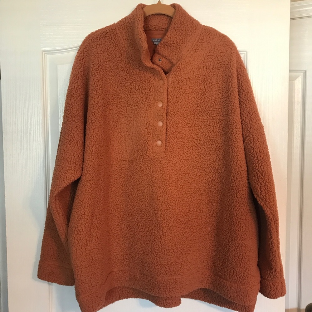 Cloud Sherpa Snap Oversized Pullover